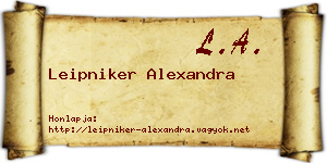 Leipniker Alexandra névjegykártya